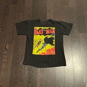 Batman Black Tee with Red and Yellow Design